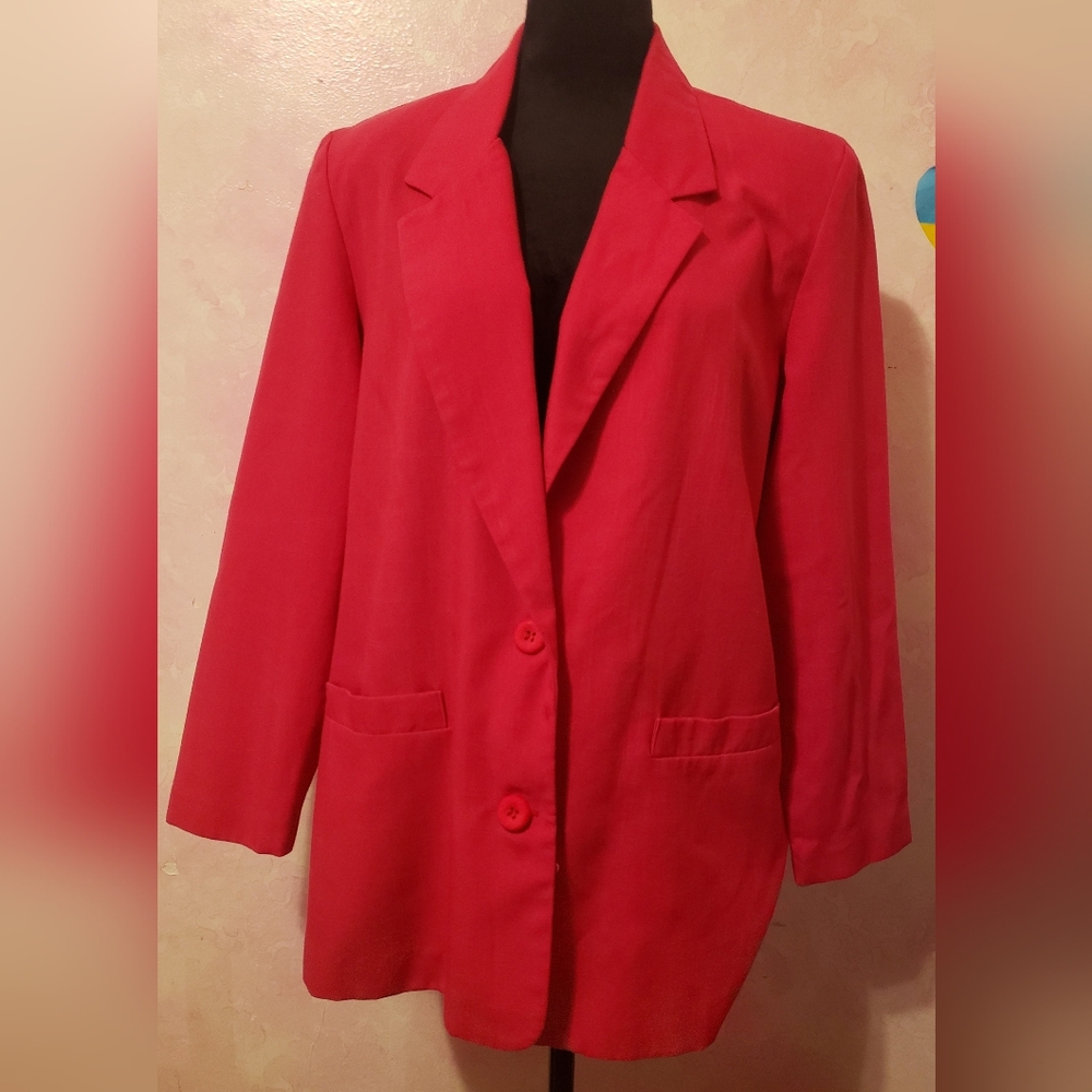 Alfred Dunner Vibrant Red Blazer